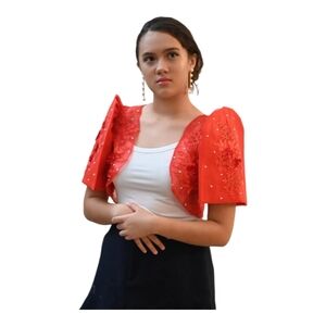 Filipiniana Red Bolero